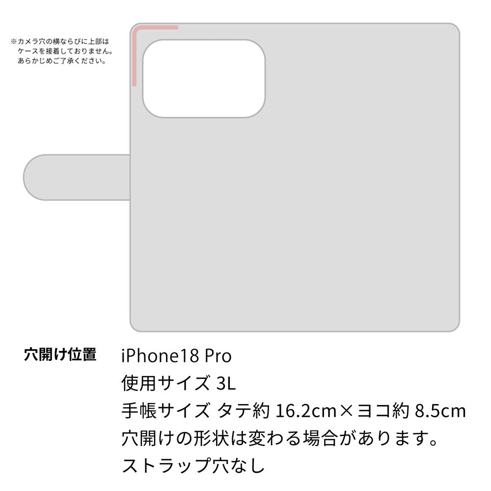 iPhone 18 Pro 栃木レザー 手帳型 Sジーンズ ベルトなし マグネットなし 本革 スマホケース 耐衝撃