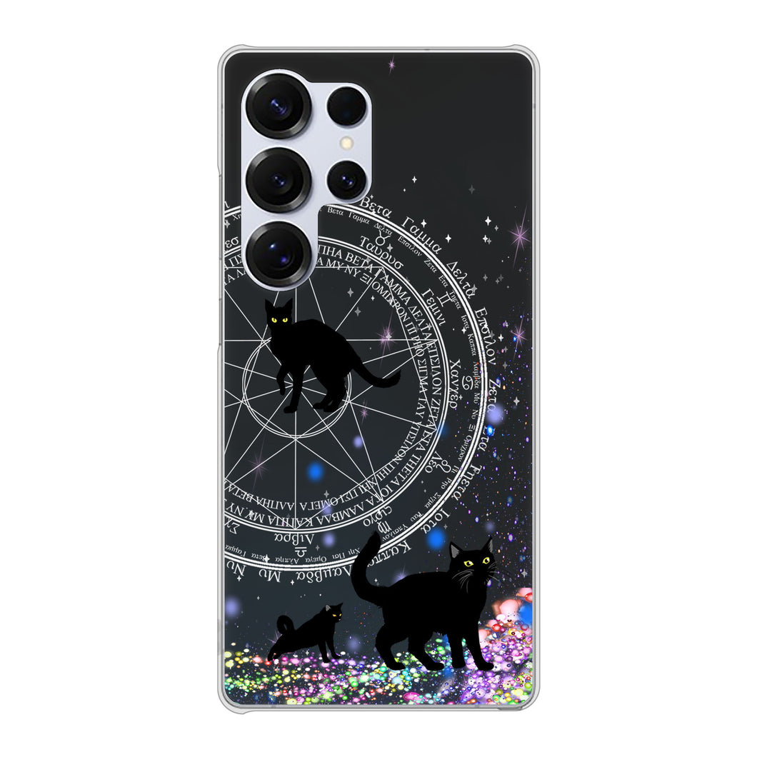 Galaxy S25 Ultra SC-52F docomo 高画質仕上げ 背面印刷 ハードケース魔法陣猫