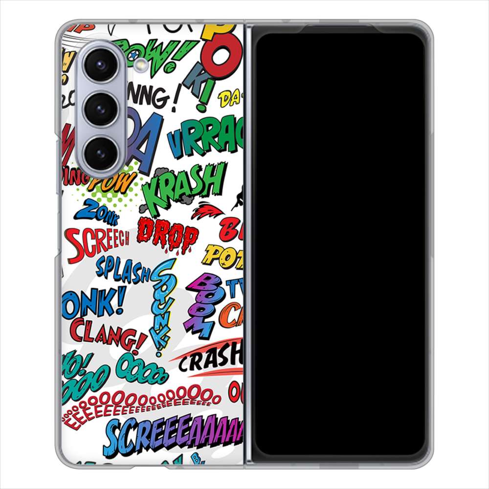 Galaxy Z Fold5 SCG22 au 271 アメリカン キャッチコピー ハードケース 背面印刷