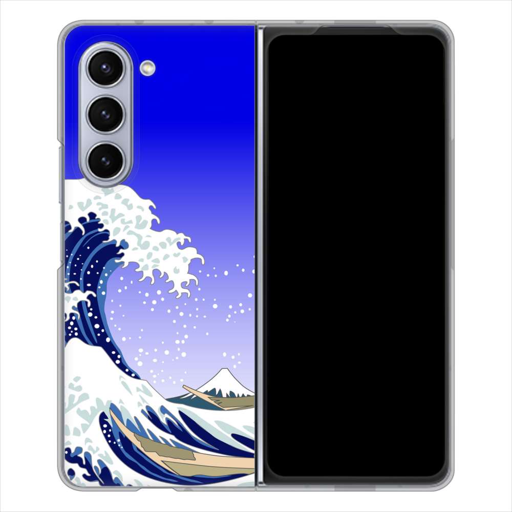 Galaxy Z Fold5 SCG22 au 625 波に富士 ハードケース 背面印刷
