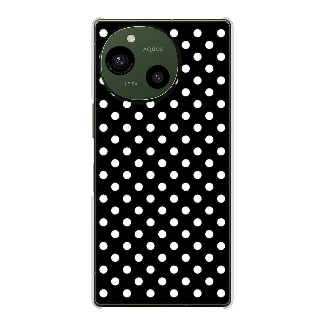 AQUOS R9 SH-51E docomo 高画質仕上げ 背面印刷 ハードケースシンプル柄(水玉)