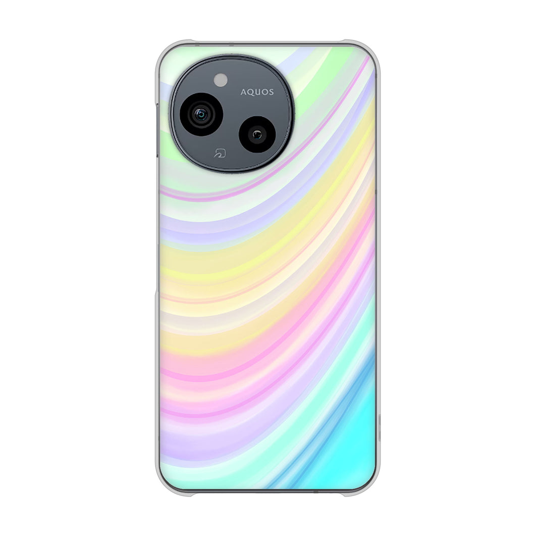 AQUOS sense9 SH-53E docomo 高画質仕上げ 背面印刷 ハードケースレインボー