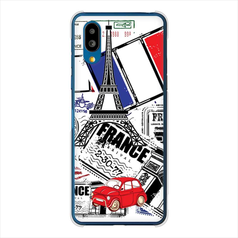 BASIO active SHG09 au 高画質仕上げ 背面印刷 ハードケースLOVE フランス