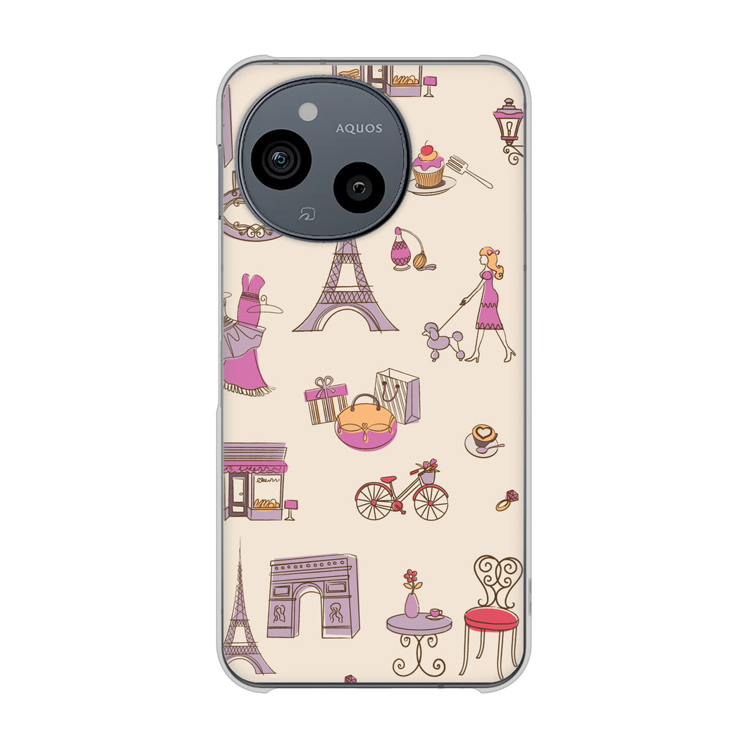 AQUOS sense9 SH-M29 高画質仕上げ 背面印刷 ハードケースLOVE フランス