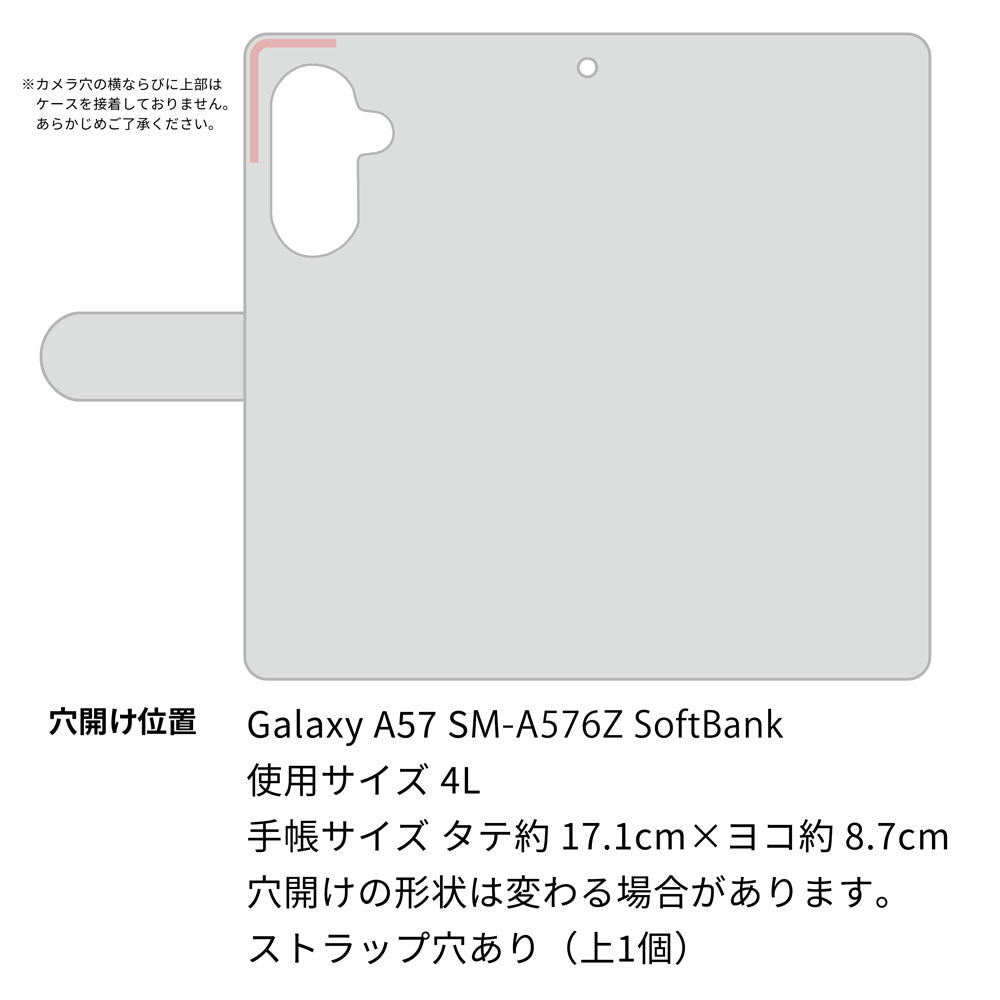 Galaxy A57 SM-A576Z SoftBank 北欧風パステル 大人かわいい プリント手帳型ケース 耐衝撃