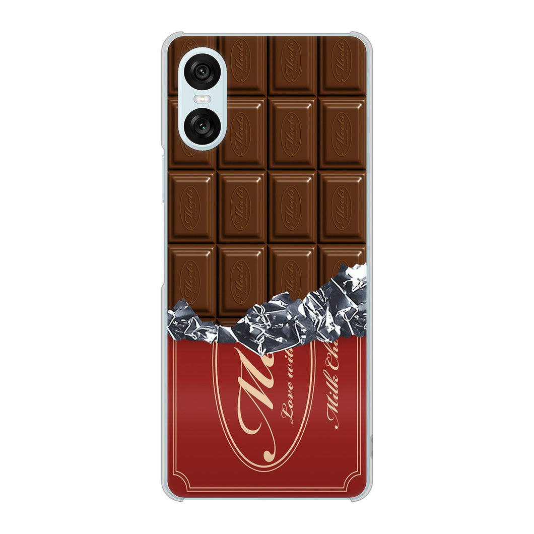 Xperia 10 VI SOG14 au 高画質仕上げ 背面印刷 ハードケース板チョコ