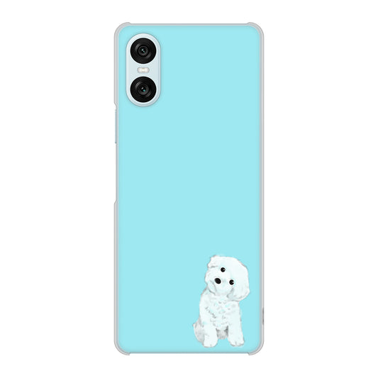 Xperia 10 VI SOG14 au 高画質仕上げ 背面印刷 ハードケーストイプードルホワイト