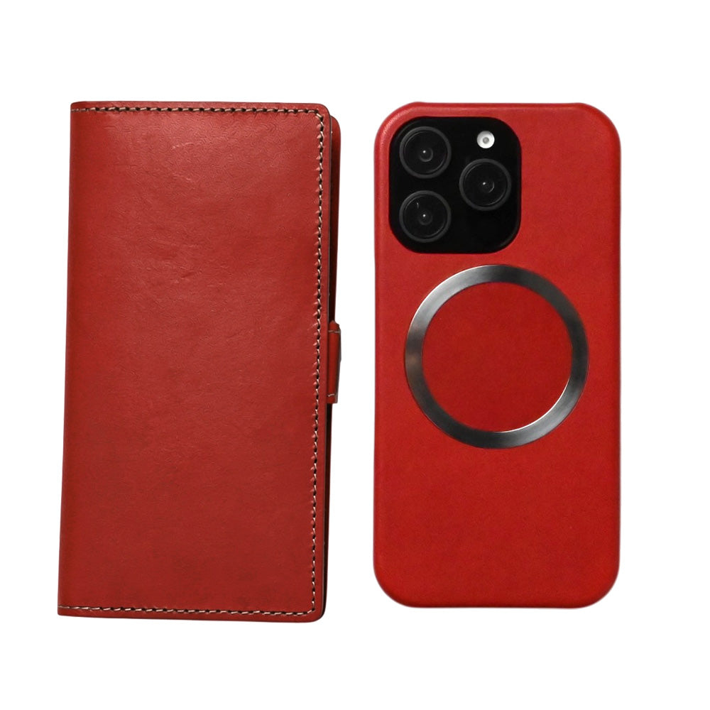 iPhone14 Plus レンズ完全保護 栃木レザー 手帳型ケース MagSafe対応 CAMHIDE
