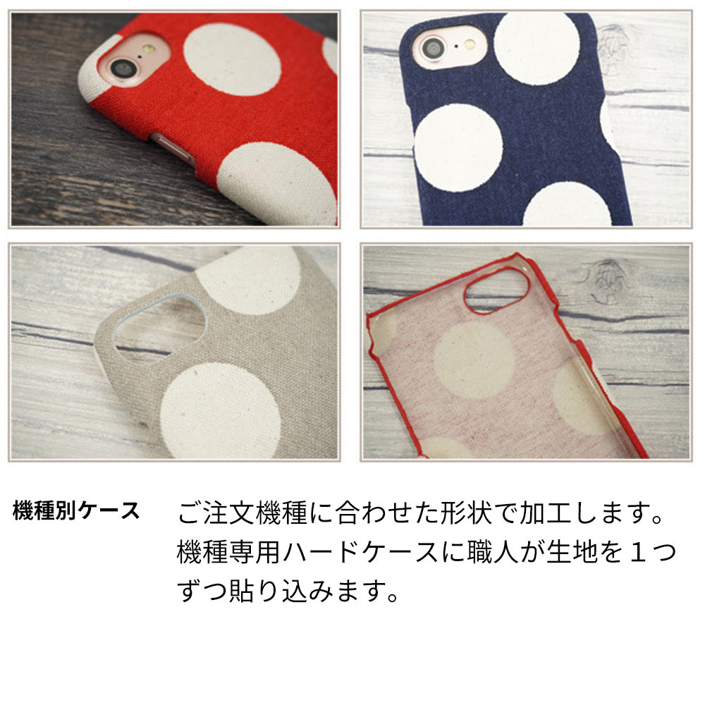 AQUOS sense7 SHG10 au 水玉帆布まるっと全貼りハードケース