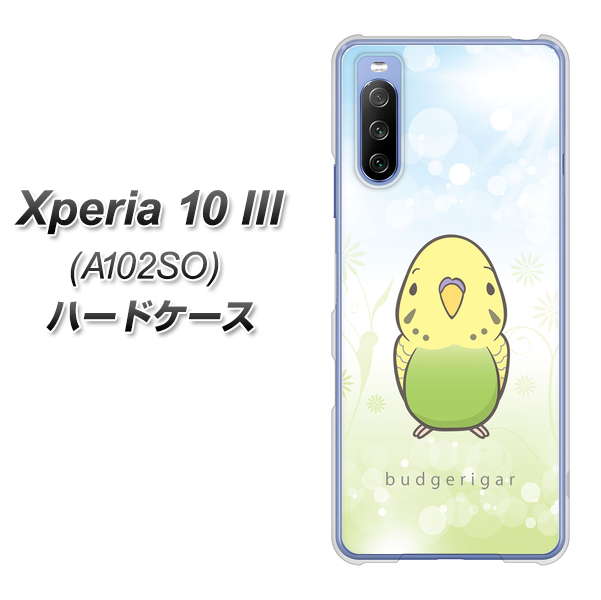 Y!mobile エクスペリア10 III A102SO 高画質仕上げ 背面印刷 ハードケース【SC838 セキセイインコ グリーン】