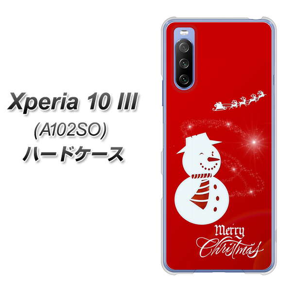 Xperia 10 III A102SO Y!mobile XA802 ウインク雪だるま ハードケース 背面印刷