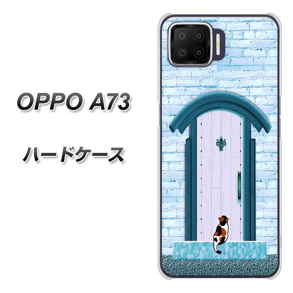 OPPO A73 YA953 石ドア03 素材クリア ハードケース 背面印刷
