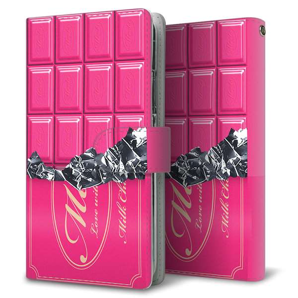 au ギャラクシーS20 ウルトラ 5G SCG03 高画質仕上げ プリント手帳型ケース(通常型)【555 板チョコ-ストロベリー】