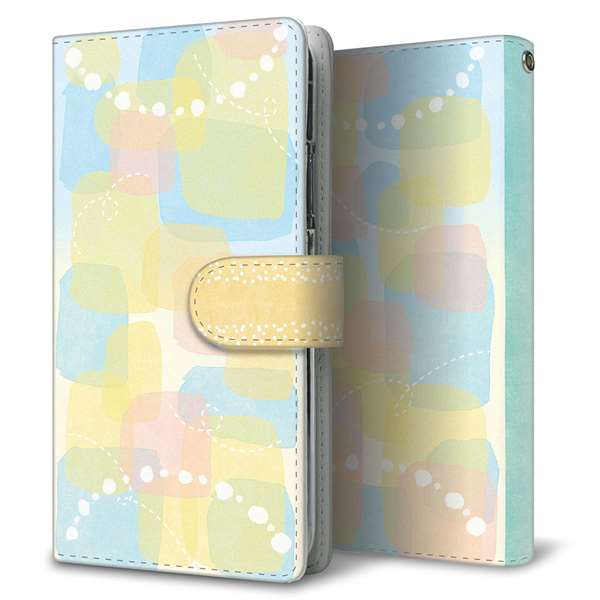 らくらくスマートフォン F-52B docomo 高画質仕上げ プリント手帳型ケース(通常型)【FD821 水彩821】