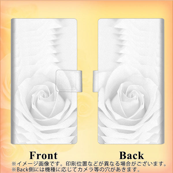 au ギャラクシーS21+ 5G SCG10 画質仕上げ プリント手帳型ケース(薄型スリム)【402 ホワイトRose】