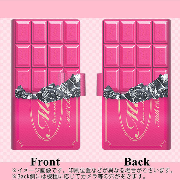 Y!mobile アンドロイドワン S2 画質仕上げ プリント手帳型ケース(薄型スリム)【555 板チョコ-ストロベリー】