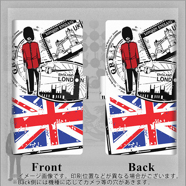 アローズ M04 画質仕上げ プリント手帳型ケース(薄型スリム)【574 LONDON】