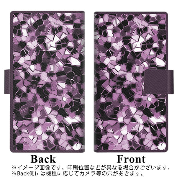 docomo アローズ ビー F-04K 画質仕上げ プリント手帳型ケース(薄型スリム)【EK837 テクニカルミラーパープル】