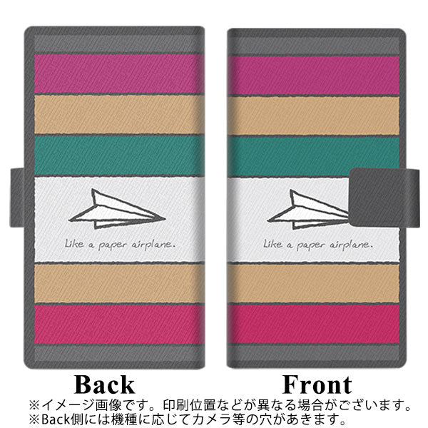 docomo アローズ ビー F-04K 画質仕上げ プリント手帳型ケース(薄型スリム)【IA809 かみひこうき】