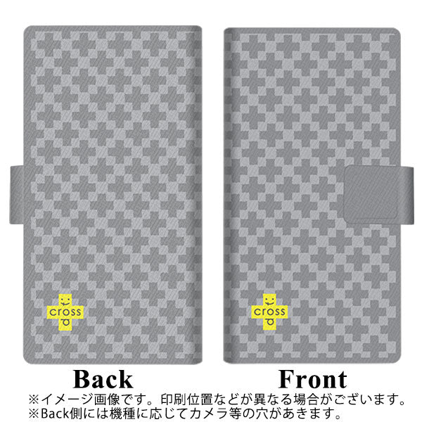 アローズBe4 Plus F-41B 画質仕上げ プリント手帳型ケース(薄型スリム)【IB900 クロスドット_グレー】