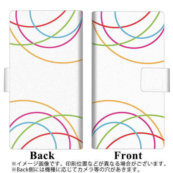 docomo アローズ ビー F-04K 画質仕上げ プリント手帳型ケース(薄型スリム)【IB912 重なり合う曲線】
