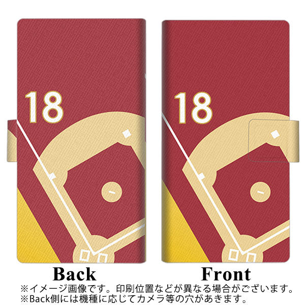 Y!mobile アンドロイドワン S2 画質仕上げ プリント手帳型ケース(薄型スリム)【IB924 baseball_グラウンド】