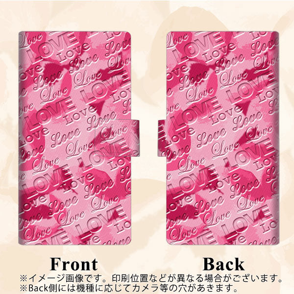 Y!mobile かんたんスマホ 705KC 画質仕上げ プリント手帳型ケース(薄型スリム)【SC845 フラワーヴェルニLOVE濃いピンク(ローズアンディアン)】