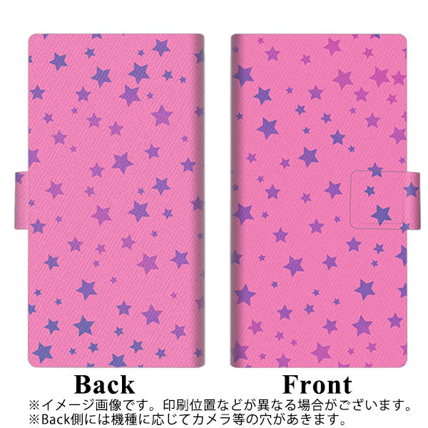 iPhone7 高画質仕上げ プリント手帳型ケース(薄型スリム)【SC899 星柄プリント(ピンク)】