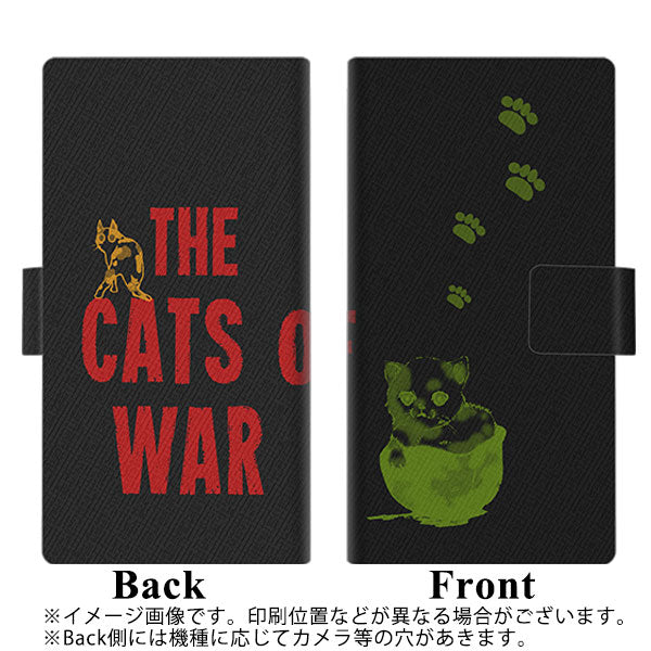 SoftBank ディグノ ジェイ 704KC 画質仕上げ プリント手帳型ケース(薄型スリム)【YA875 THE CATS OF WARヘルメット】