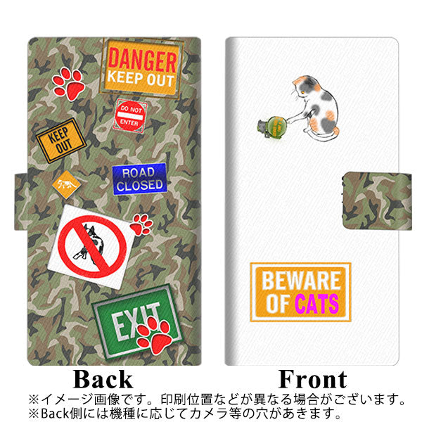 SoftBank ディグノG 602KC 画質仕上げ プリント手帳型ケース(薄型スリム)【YA898 ミケと手榴弾 L】
