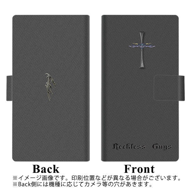 au エクスペリア10 III SOG04 画質仕上げ プリント手帳型ケース(薄型スリム)【YC913 クロスドラゴンs】
