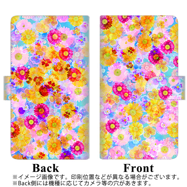 AQUOS sense7 SHG10 au 高画質仕上げ プリント手帳型ケース(通常型)【SC870 リバティプリント フルールドパルファン(ブルー)】