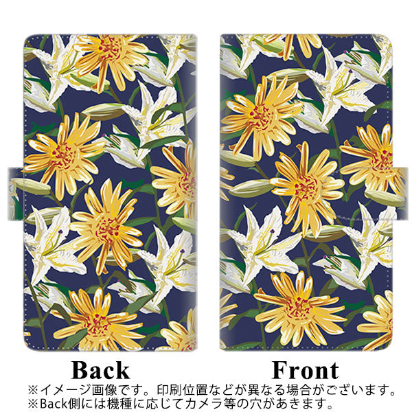softbank エクスペリア8 902SO 高画質仕上げ プリント手帳型ケース(通常型)【SC893 ボタニカル デイジー&リリー】