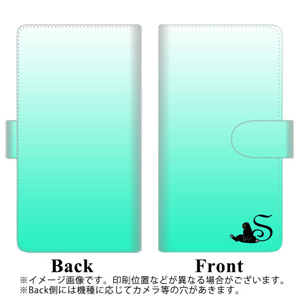 docomo アローズ ビー F-04K 高画質仕上げ プリント手帳型ケース(通常型)【YI860 イニシャル ネコ S】
