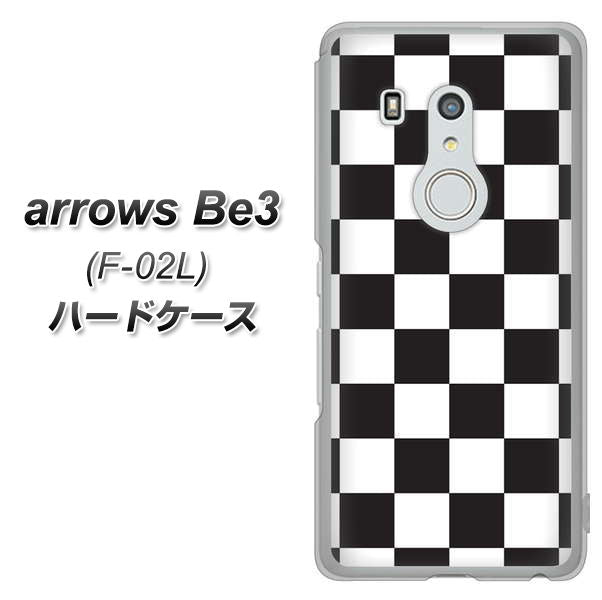 docomo アローズ ビー3 F-02L 高画質仕上げ 背面印刷 ハードケース【151 フラッグチェック】