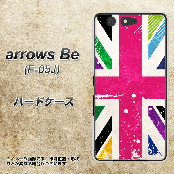 arrows Be F-05J docomo SC806 ユニオンジャック ピンクビンテージ ハードケース 背面印刷