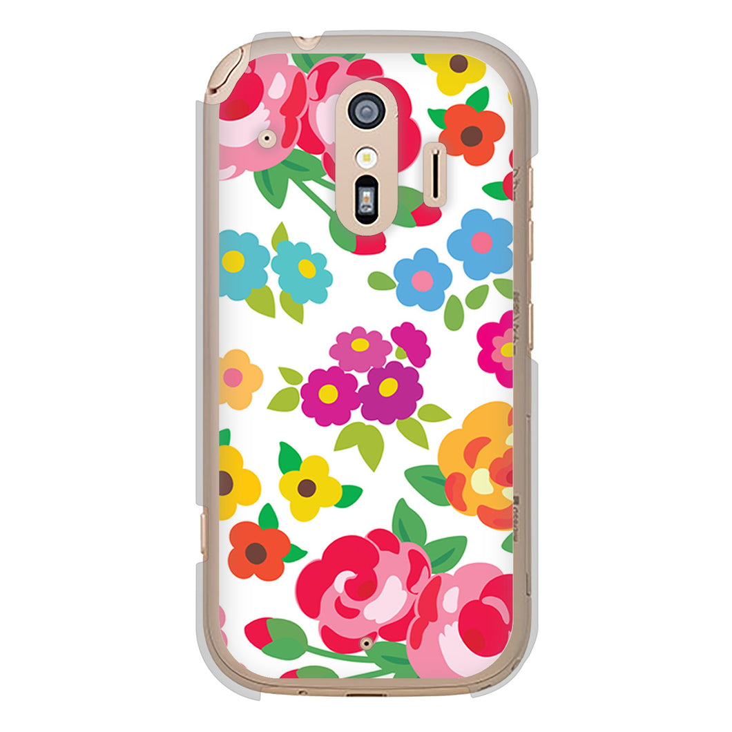 らくらくスマートフォン F-42A docomo 776 5月のフラワーガーデン ハードケース 背面印刷