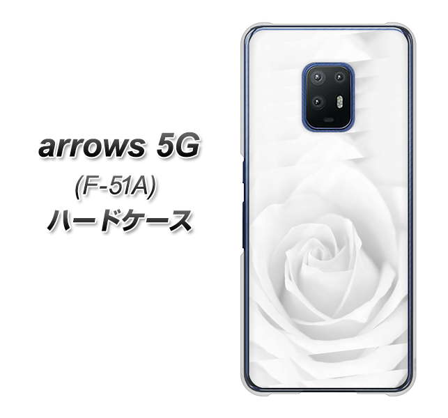 arrows 5G F-51A docomo 402 ホワイトRose ハードケース 背面印刷