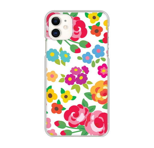 iPhone 11 高画質仕上げ 背面印刷 ハードケース 【776 5月のフラワーガーデン】