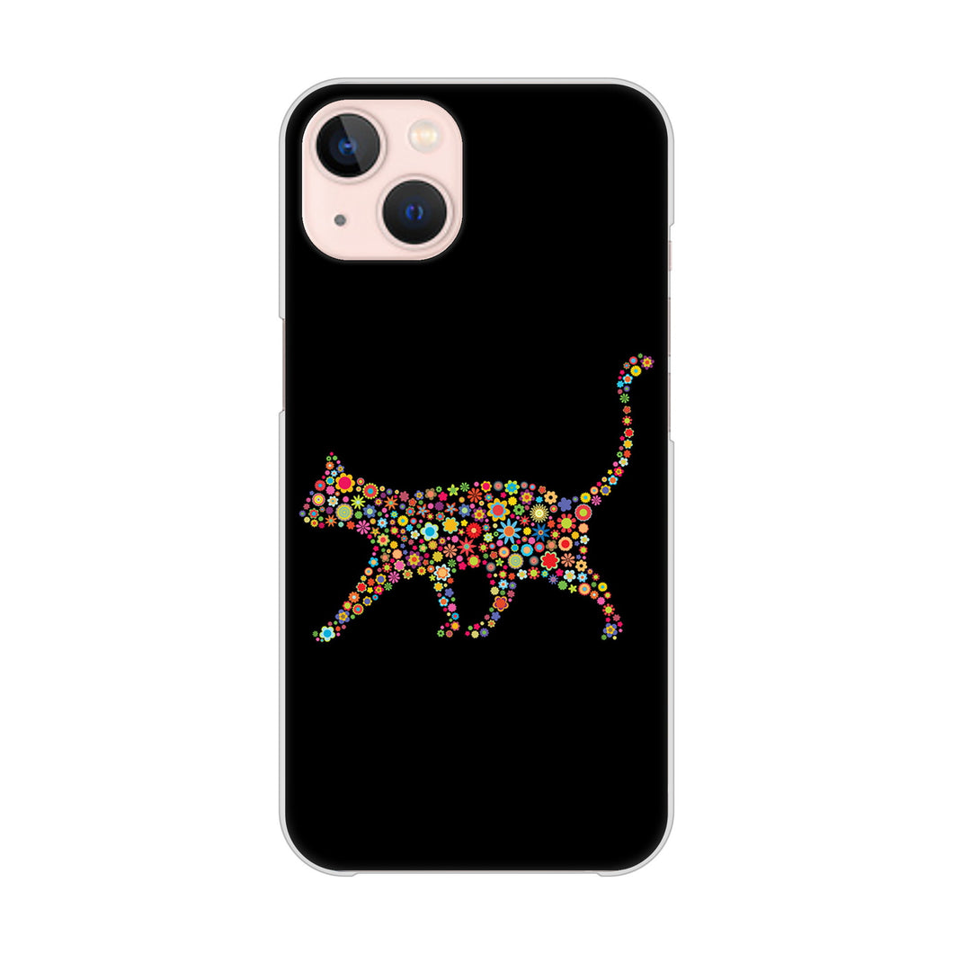 iPhone13 高画質仕上げ 背面印刷 ハードケース 【406 カラフルキャット】