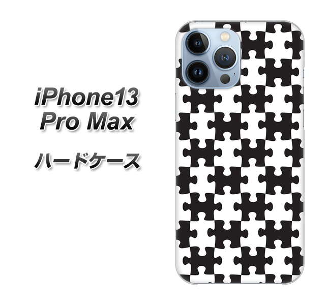 iPhone13 Pro Max 高画質仕上げ 背面印刷 ハードケース【IB903 ジグソーパズル_モノトーン】