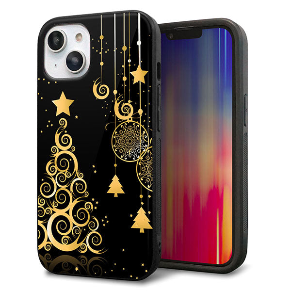 iPhone14 強化ガラス&TPUスマホケース ガラプリ【721 その他のカラークリスマスツリー】