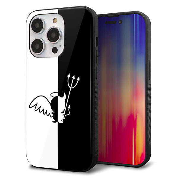 iPhone14 Pro 強化ガラス&TPUスマホケース ガラプリ【027 ハーフデビット】