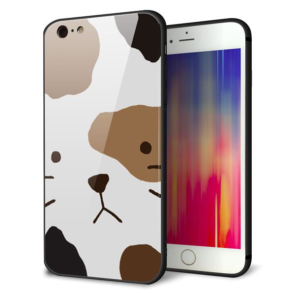 iPhone6 PLUS 強化ガラス&TPUスマホケース ガラプリ【IA801 みけ】