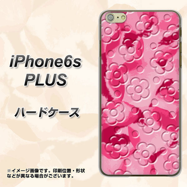 iPhone6s PLUS 高画質仕上げ 背面印刷 ハードケース【SC847 フラワーヴェルニ花濃いピンク(ローズアンディアン)】