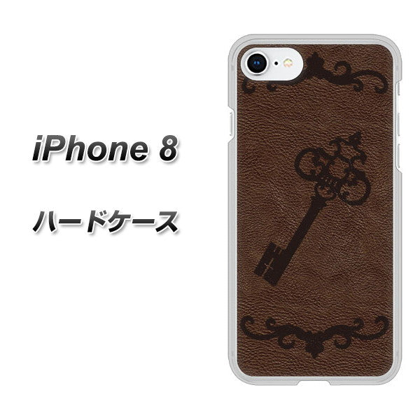 iPhone8 高画質仕上げ 背面印刷 ハードケース【EK824 レザー風アンティークキー】