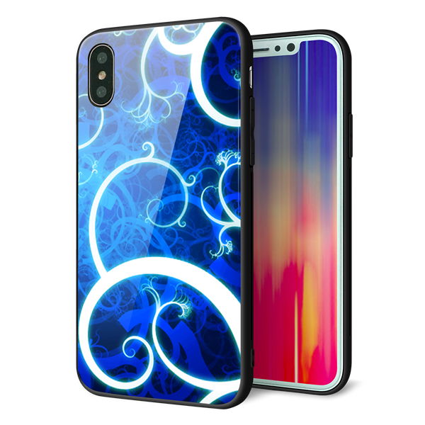 iPhone X 強化ガラス&TPUスマホケース ガラプリ【EK850 神秘の草】