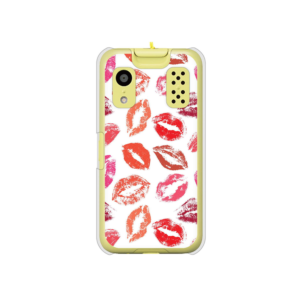 キッズケータイ KY-41C docomo 734 キスkissキス ハードケース 背面印刷