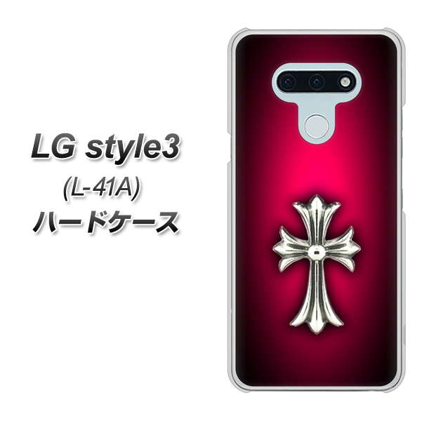 LG style3 L-41A docomo 249 クロスレッド ハードケース 背面印刷