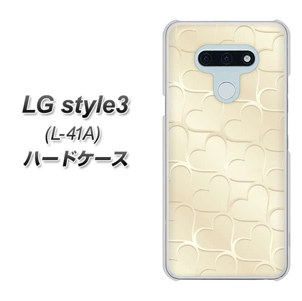 LG style3 L-41A docomo 630 かくれハート ハードケース 背面印刷